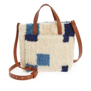 Madewell Sherpa patterned small transport shoulder bag